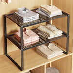 Closet Shelf Riser Adjustable Steel Stackable Storage