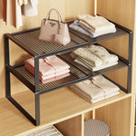 Closet Shelf Riser Adjustable Steel Stackable Storage