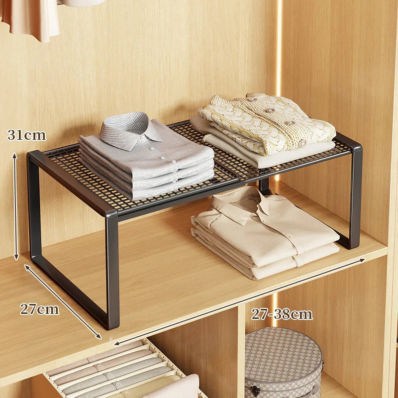 Closet Shelf Riser Adjustable Steel Stackable Storage