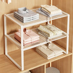 Closet Shelf Riser Adjustable Steel Stackable Storage