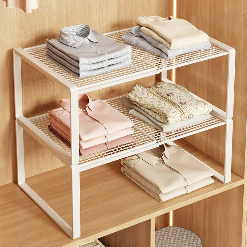 Closet Shelf Riser Adjustable Steel Stackable Storage