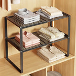 Closet Shelf Riser Adjustable Steel Stackable Storage