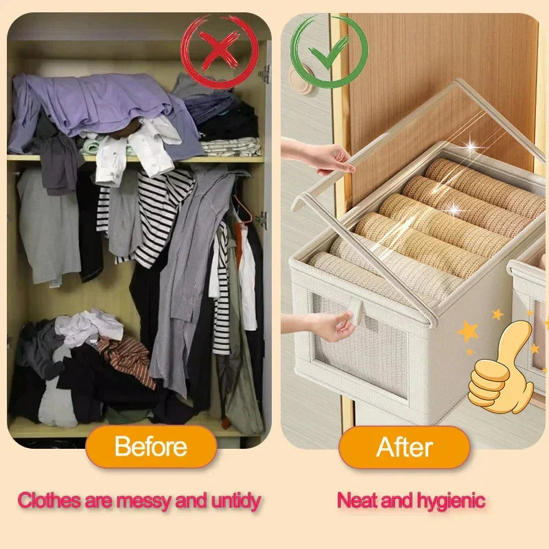 Closet Storage Box Breathable Foldable Washable