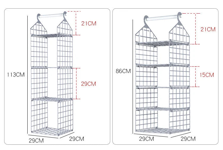 Closet Storage Organizer Foldable Multi-Tier PP