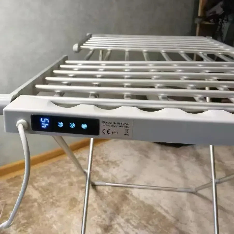 Clothes Drying Rack Heated Foldable Aluminum 120W