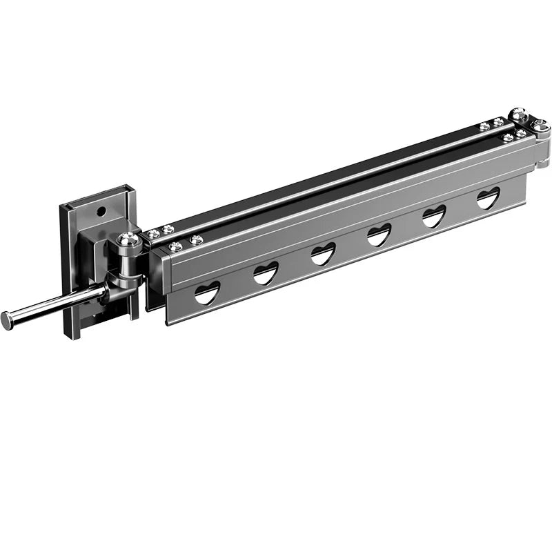 Clothes Drying Rod Wall-Mounted Foldable Aluminum Space-Saving
