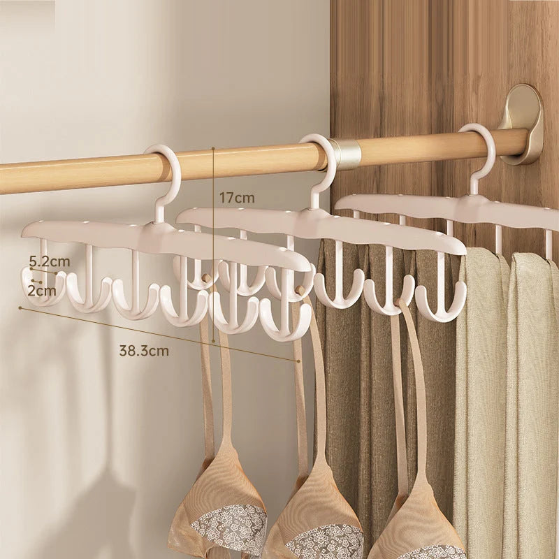 Clothes Hanger 12 Hooks 360-Degree Rotating Space-Saving