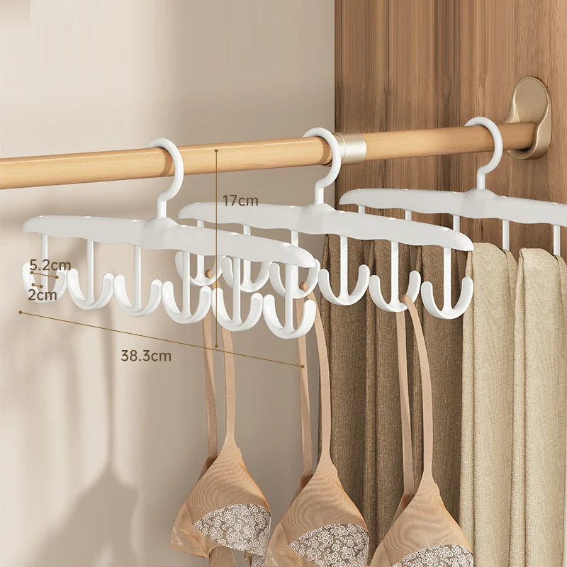Clothes Hanger 12 Hooks 360-Degree Rotating Space-Saving