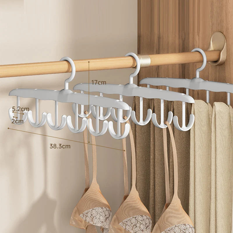 Clothes Hanger 12 Hooks 360-Degree Rotating Space-Saving