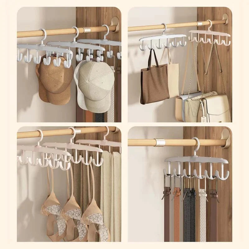 Clothes Hanger 12 Hooks 360-Degree Rotating Space-Saving