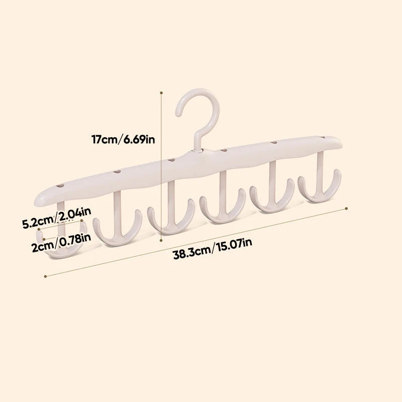 Clothes Hanger 12 Hooks 360-Degree Rotating Space-Saving