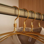 Clothes Hanger Set Aluminum Extra-Wide Heavy-Duty Set of 6