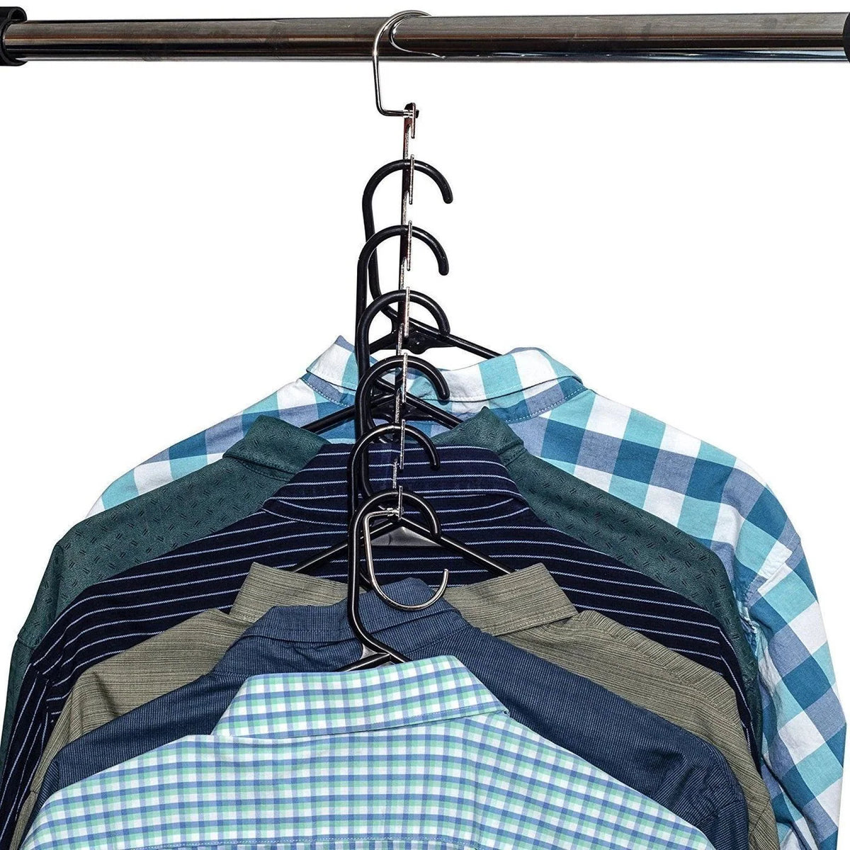 Clothes Hanger Stainless Steel Space-Saving Holds 6 Garments