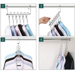 Clothes Hanger Stainless Steel Vertical Space-Saving