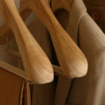 Clothes Hangers Wooden Wide Shoulder Set of 3