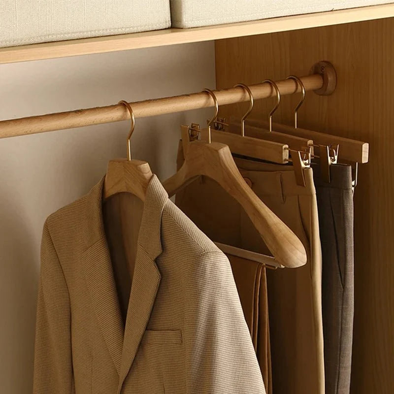 Clothes Hangers Wooden Wide Shoulder Set of 3