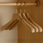 Clothes Hangers Wooden Wide Shoulder Set of 3