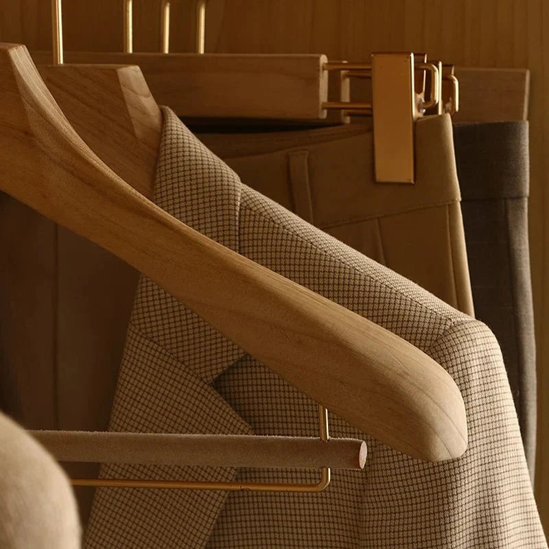 Clothes Hangers Wooden Wide Shoulder Set of 3