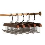 Clothes Hook Organizer Wood & Metal Space-Saving Multi-Hook Design