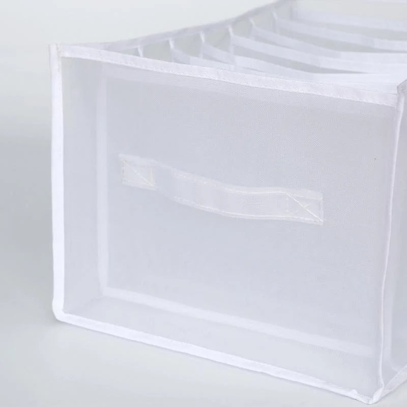 Clothes Organizer Foldable Clear Front Multiple Compartments