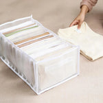 Clothes Organizer Foldable Clear Front Multiple Compartments