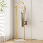 Clothes Rack Freestanding Metal Minimalist Design Gold Finish