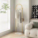 Clothes Rack Freestanding Metal Minimalist Design Gold Finish