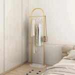 Clothes Rack Freestanding Metal Minimalist Design Gold Finish