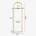 Clothes Rack Freestanding Metal Minimalist Design Gold Finish