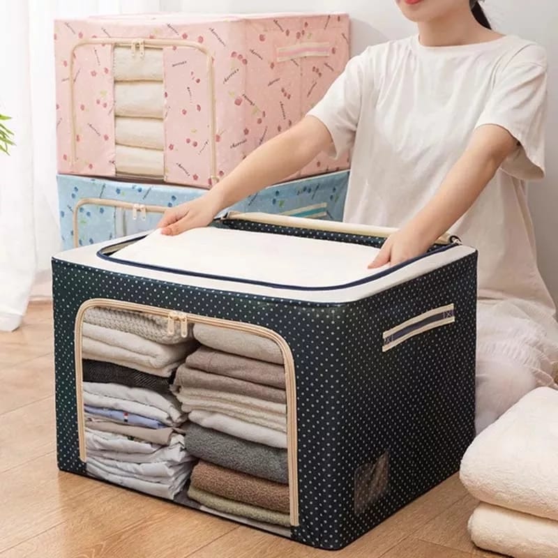 Clothes Storage Box Stackable Foldable 14.5 Gallon