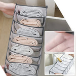 Clothing Drawer Organizer Compartmented Foldable Mesh Fabric