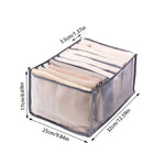 Clothing Drawer Organizer Compartmented Foldable Mesh Fabric