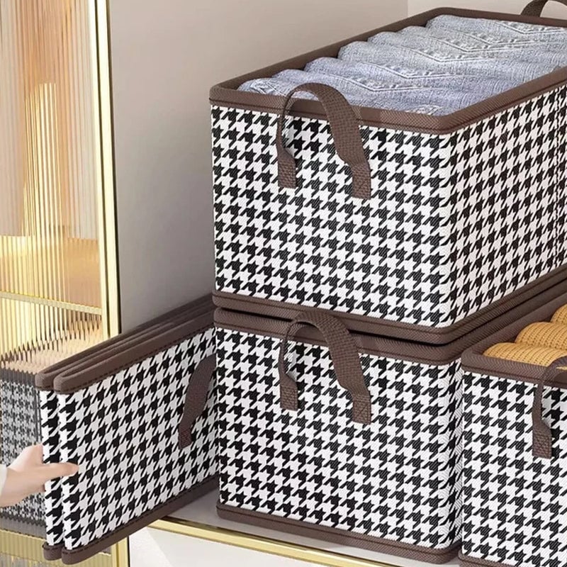 Clothing Organizer 6 Compartments Foldable Space-Saving With Handles