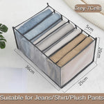 Clothing Organizer Set Multi-Grid Washable Nylon