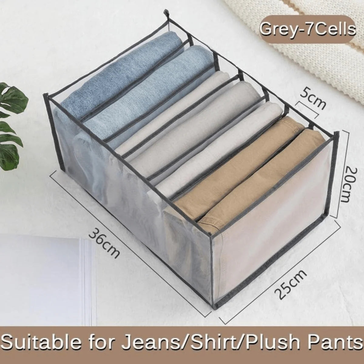Clothing Organizer Set Multi-Grid Washable Nylon