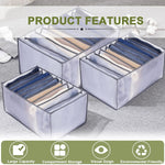 Clothing Organizer Set Multi-Grid Washable Nylon
