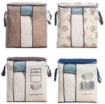 Clothing Storage Bag Transparent Window Double Zipper Foldable