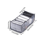 Clothing Storage Organizer Compartmented Foldable Mesh