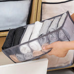Clothing Storage Organizer Compartmented Foldable Mesh