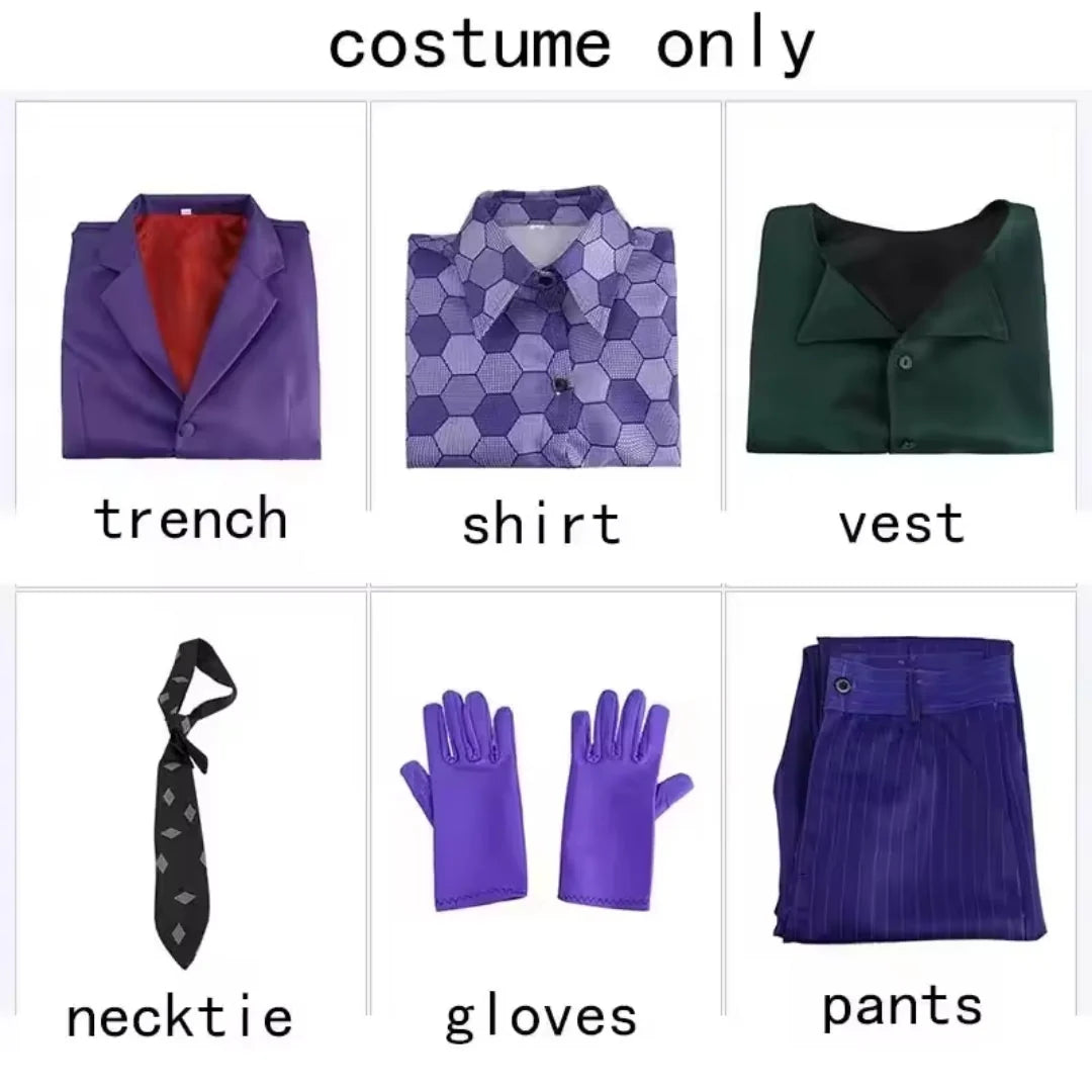 Clown Costume Jacket, Vest & Tie Set