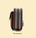 Clutch Wallet Faux Leather Dual Zip 14 Card Slots