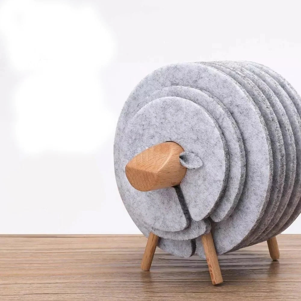 Coaster Set Felt Non-Slip Heat-Resistant