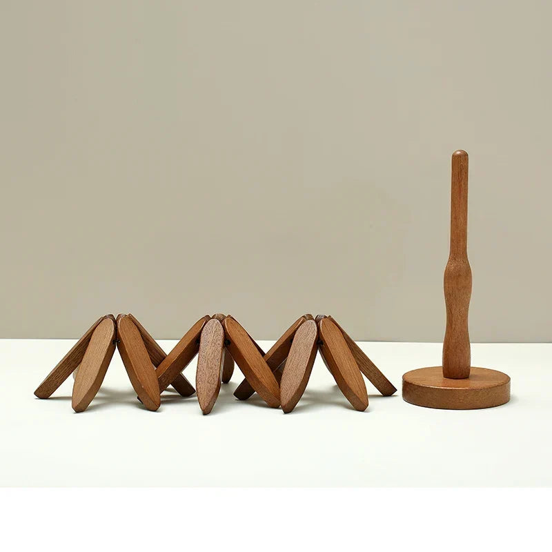 Coaster Set Tree-Shaped Heat-Resistant Wood