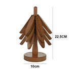 Coaster Set Tree-Shaped Heat-Resistant Wood