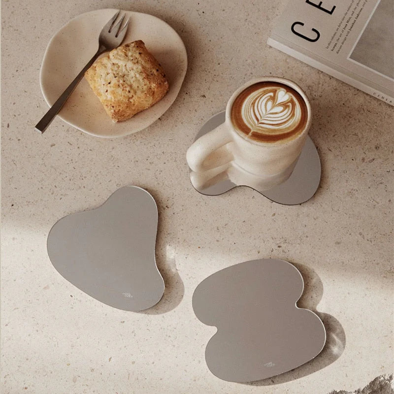 Coasters Irregular Mirror Design for Jewelry Display