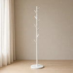 Coat Rack Freestanding Metal 8 Hooks Weighted Base