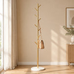 Coat Rack Freestanding Metal 8 Hooks Weighted Base