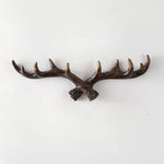 Coat Rack Rustic Antler Wall-Mounted Multiple Hooks