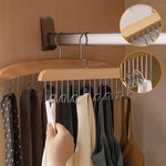 Coat Rack Stainless Steel Non-Slip Hooks 10 Garment Capacity