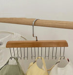 Coat Rack Stainless Steel Non-Slip Hooks 10 Garment Capacity
